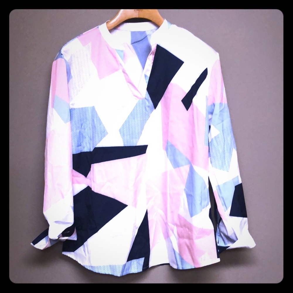 Geometric print blouse
